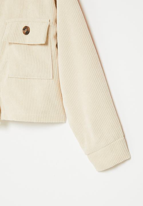 Pop Candy - Girls crop shacket - ecru