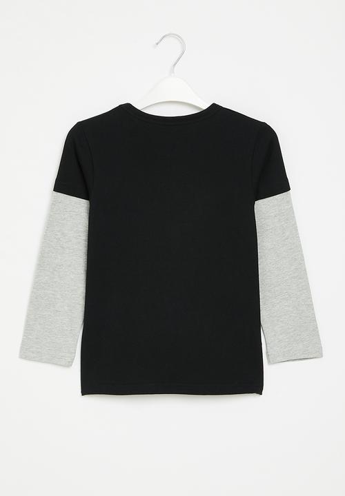 Pop Candy - Space twofer tee - black & grey
