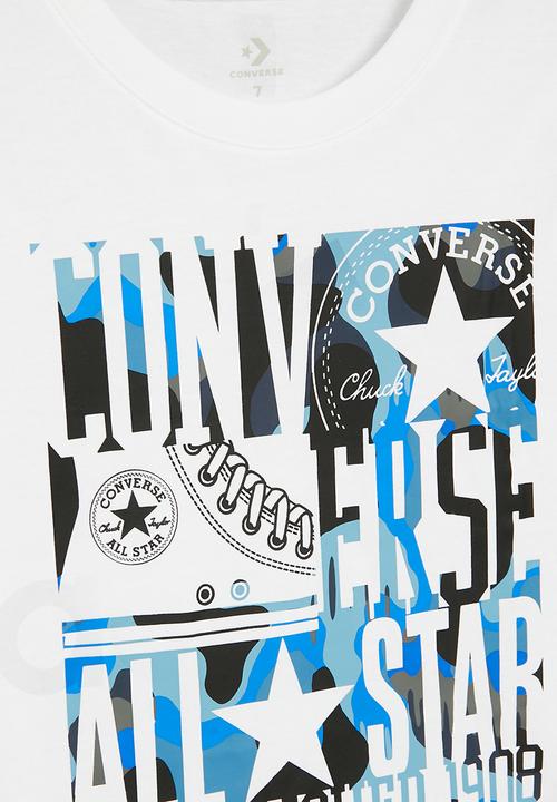 Converse - Cnvb camo logo stack  tee - white