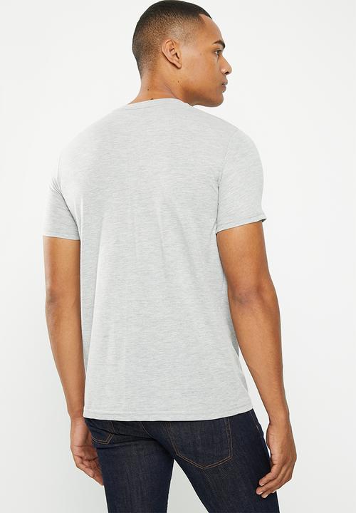 Holmes Bro's - Label shadow short sleeve tee - dirty grey melange
