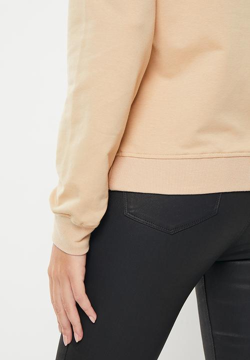 SISSY BOY - Aero: crew neck sweat top with long sleeves - stone