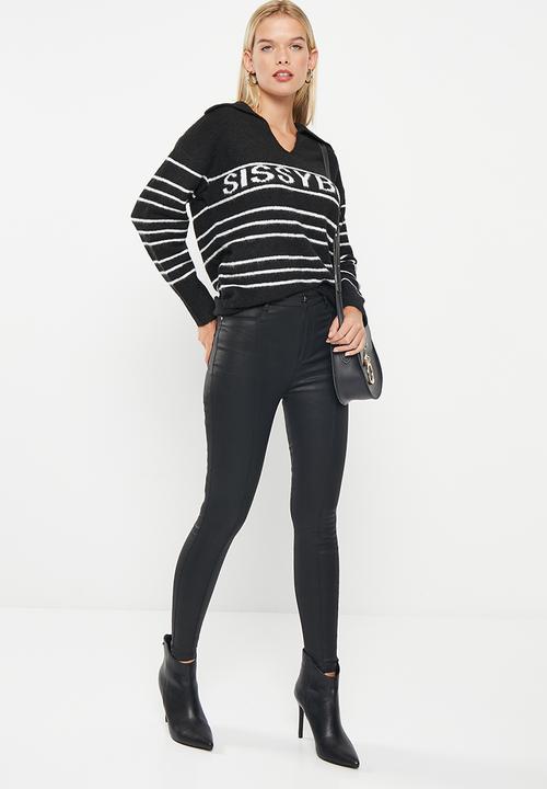 SISSY BOY - Rockefeller: ryder with front slits - black