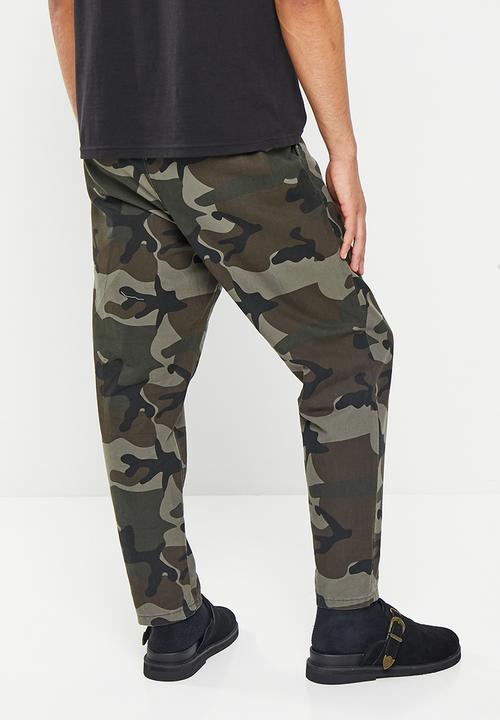 Only & Sons - Onsdew tap camo canwas pants - olive