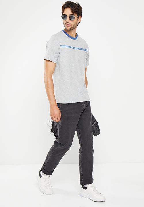 Levi’s® - Short sleeve relaxed fit tee bw stripe mhg graphic - grey 