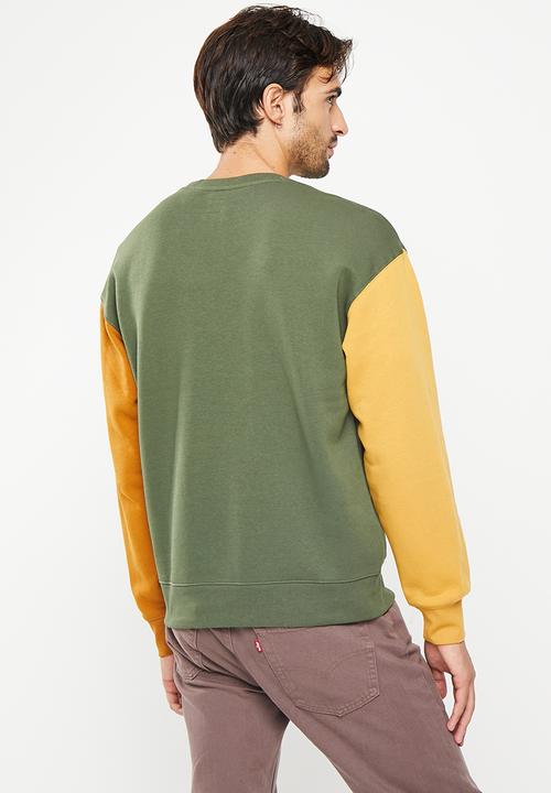 Levi’s® - Relaxed graphic crew color block bw crew - khaki & mustard 
