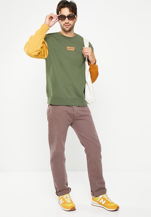 Levi’s® - Relaxed graphic crew color block bw crew - khaki & mustard 