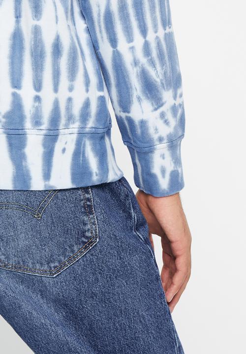 Levi’s® - Levis sweats crew striped tie dye true n - blue & white 