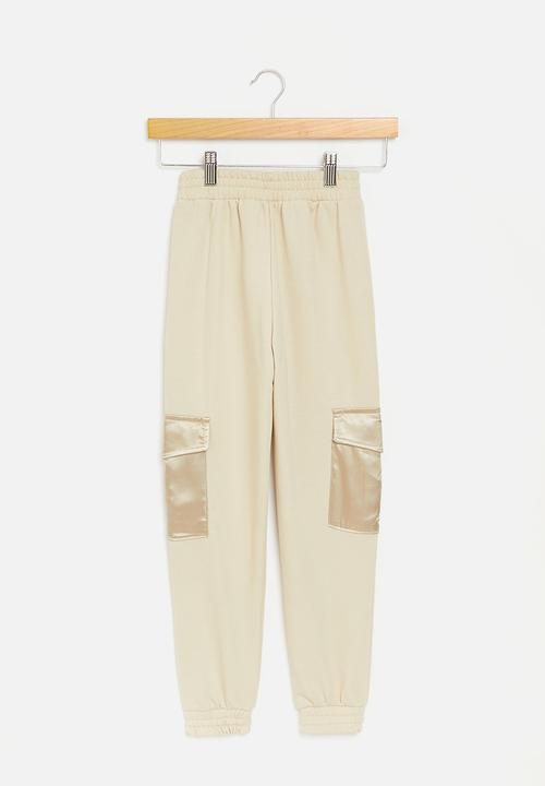 SISSY BOY - Alpha and omega: track pants  - stone