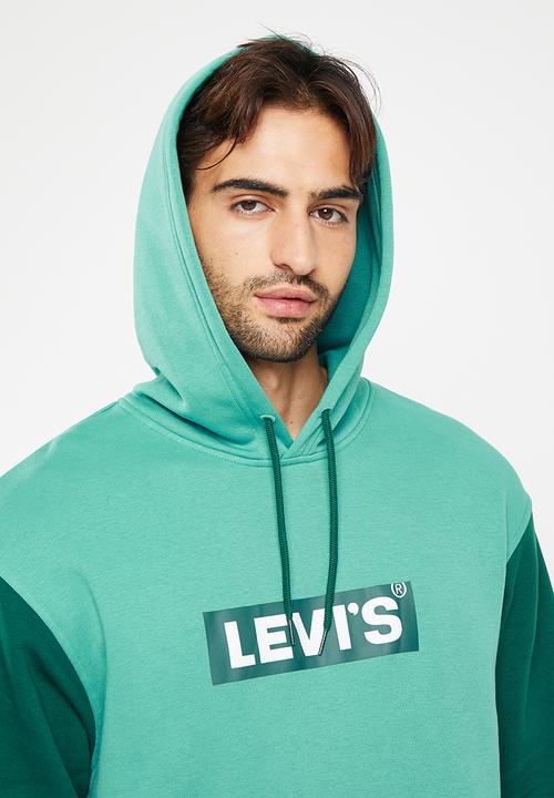 Levi’s® - Relaxed graphic po colorblock bt hoodie - green