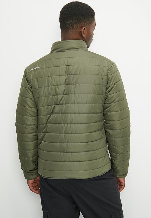 Lark & Crosse - Ascend funnel neck lightweight  puffer jacket - khaki