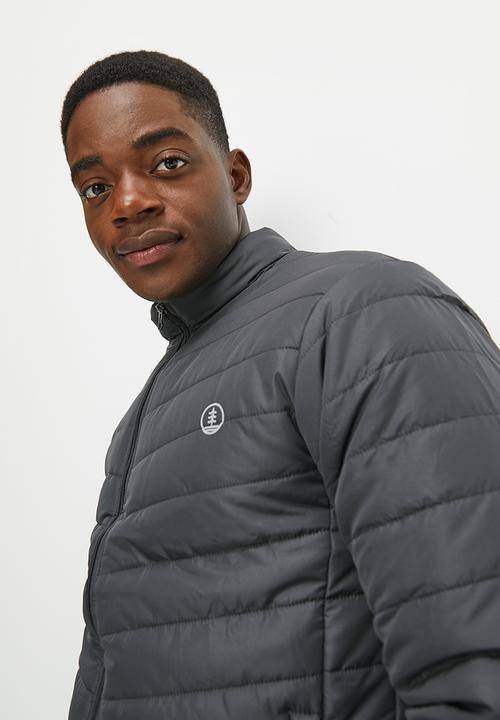 Lark & Crosse - Ascend funnel neck lightweight  puffer jacket - charcoal