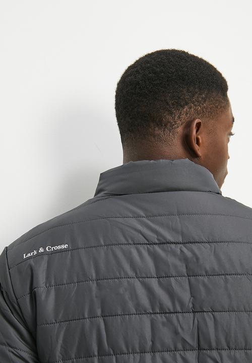 Lark & Crosse - Ascend funnel neck lightweight  puffer jacket - charcoal