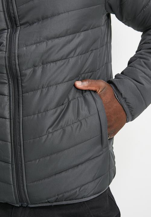 Lark & Crosse - Ascend funnel neck lightweight  puffer jacket - charcoal