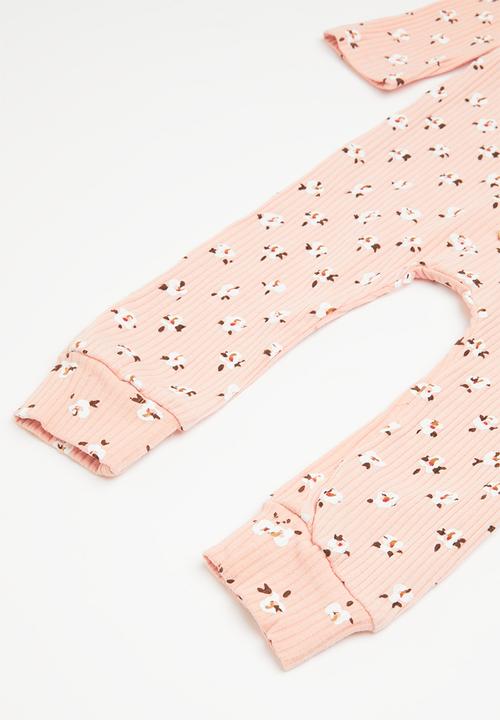 Pop Candy - Printed romper & headband set - pink