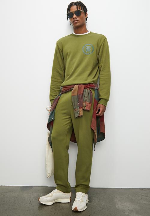 STYLE REPUBLIC - Branded pullover crew neck sweat - khaki