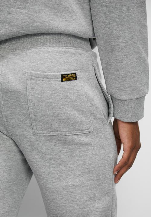STYLE REPUBLIC - Tapered sweatpant - grey melange