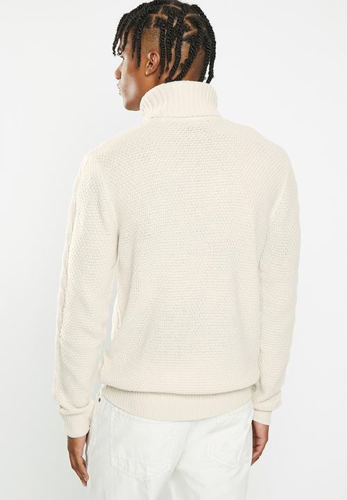 Brave Soul - Hyder knitwear - putty