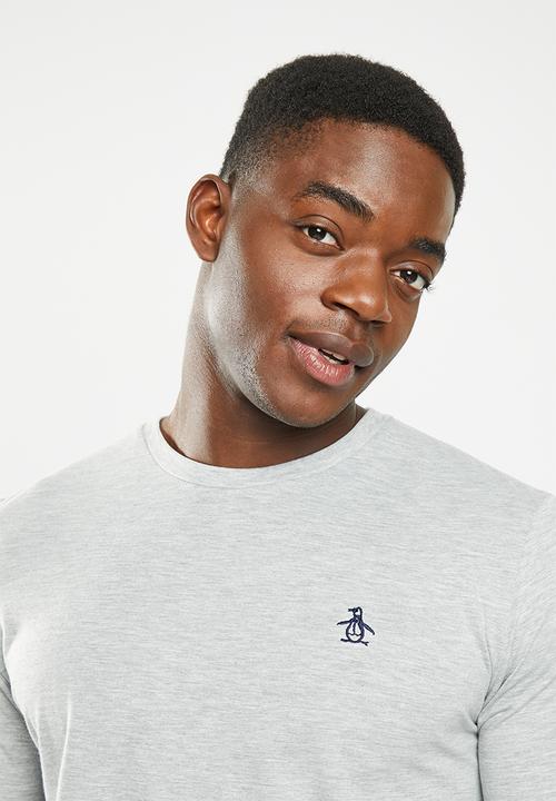 Original Penguin - Embroidered logo ls tee - rain heather