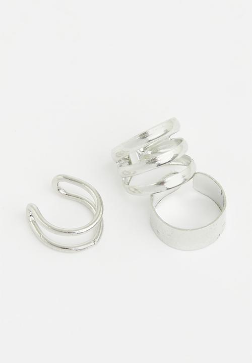 Superbalist - Bradley ear cuff pack - silver