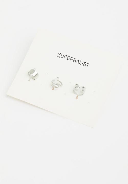 Superbalist - Bradley ear cuff pack - silver