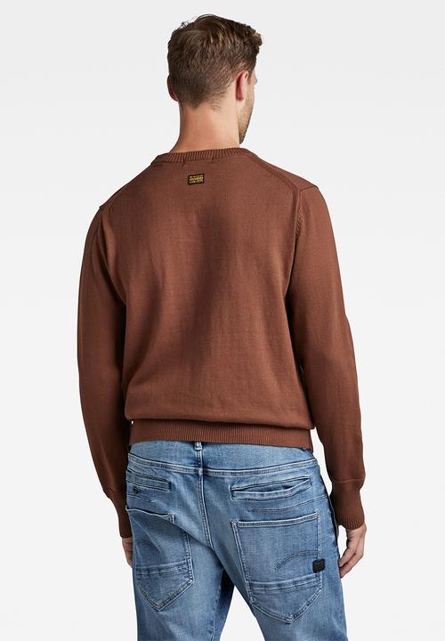 G-STAR - Premium core r knit - chocolate lab