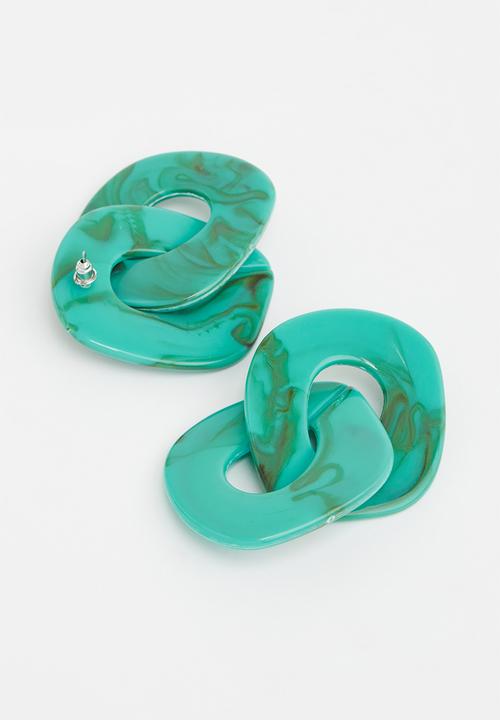 Superbalist - Josie marbled earrings - green