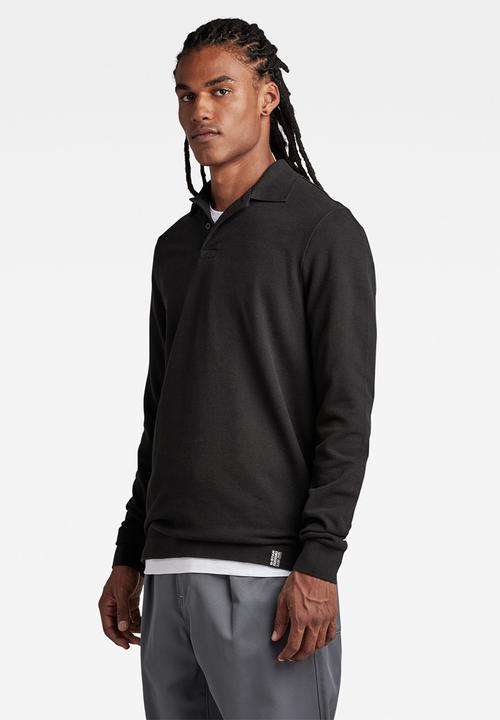 G-STAR - Essential polo l\s - dark black