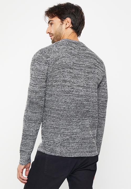 Brave Soul - Neutroni knitwear - grey & black
