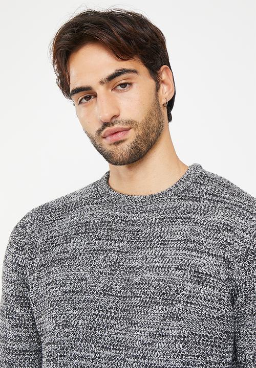 Brave Soul - Neutroni knitwear - grey & black