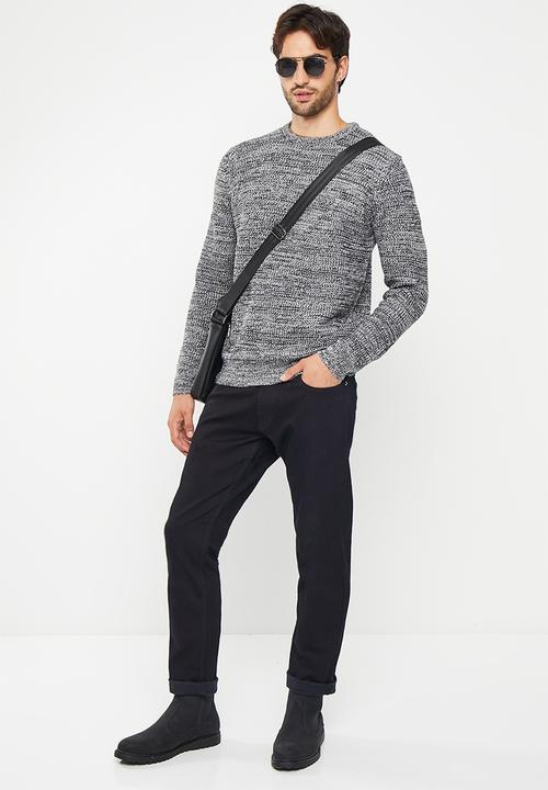 Brave Soul - Neutroni knitwear - grey & black