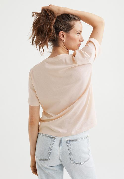 H&M - T-shirt with a motif - light beige/ac/dc