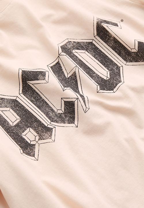 H&M - T-shirt with a motif - light beige/ac/dc