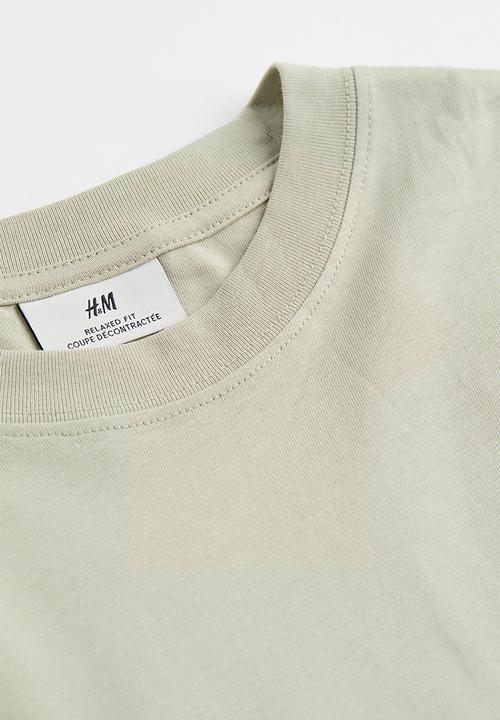 H&M - Relaxed fit printed T-shirt - light pistachio green/bird