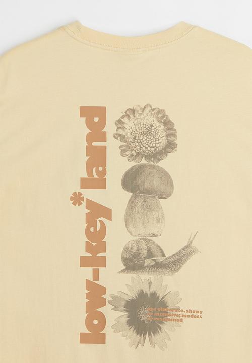 H&M - Relaxed fit cotton T-shirt - yellow/low-key land
