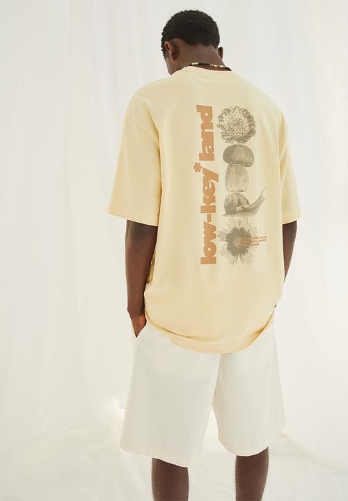 H&M - Relaxed fit cotton T-shirt - yellow/low-key land