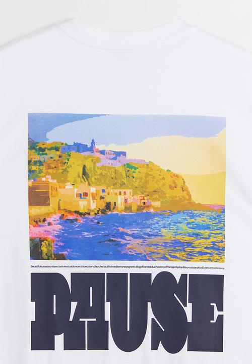 H&M - Relaxed fit cotton T-shirt - white/pause