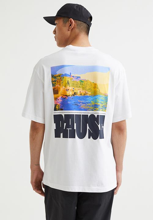H&M - Relaxed fit cotton T-shirt - white/pause