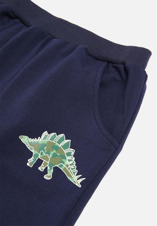 Pop Candy - Dino sweatshirt & jogger set - green & navy