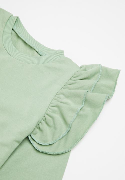 Pop Candy - Girls sweatshirt and pants set - sage