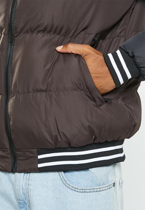 Brave Soul - Jarrow jacket - brown & black