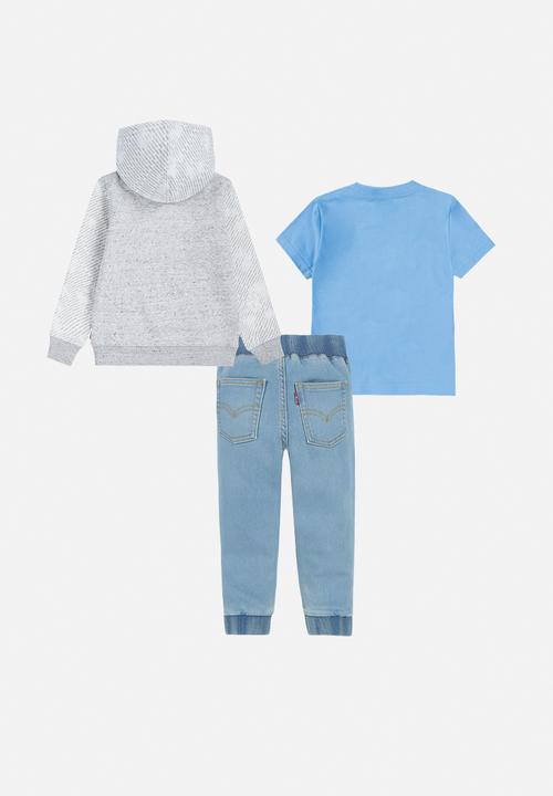 Levi’s® - Lvb colorblock hoodie tee & d - blue & white