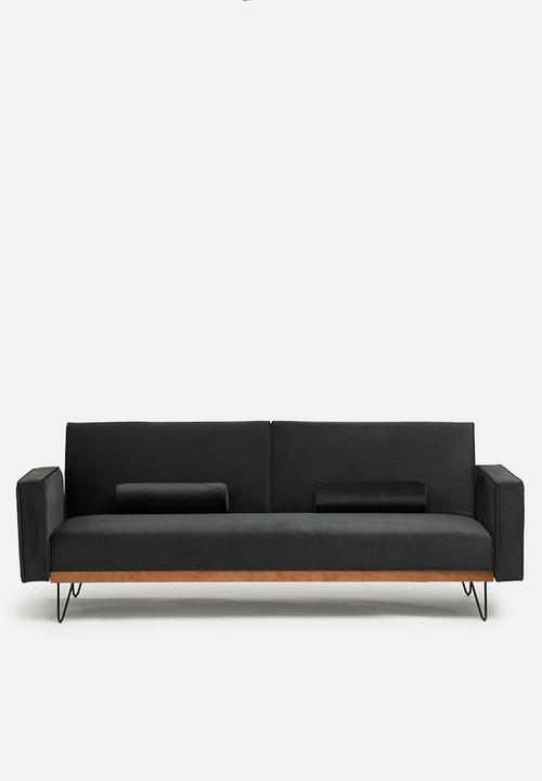 SF Collection - Stockholm 3 seater sofa bed - mourne grey velvet