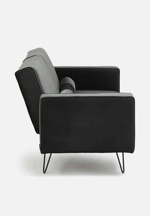 SF Collection - Stockholm 3 seater sofa bed - mourne grey velvet