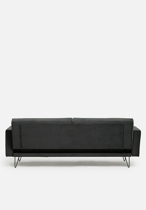 SF Collection - Stockholm 3 seater sofa bed - mourne grey velvet