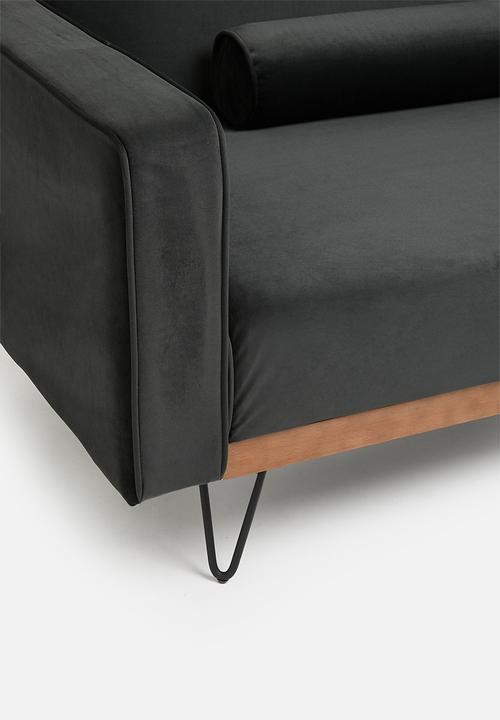 SF Collection - Stockholm 3 seater sofa bed - mourne grey velvet