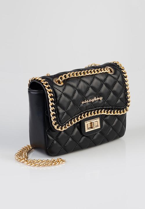 SISSY BOY - Quilted chain crossbody- black