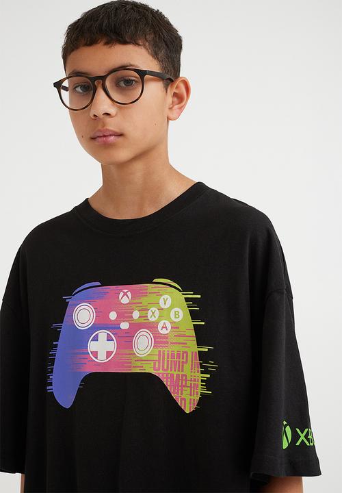 H&M - Oversized printed T-shirt - black/xbox