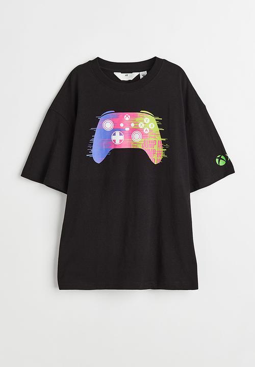 H&M - Oversized printed T-shirt - black/xbox