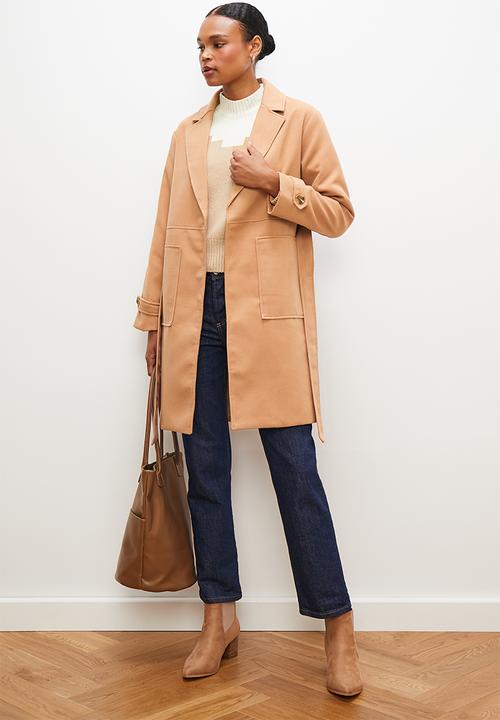 edit - Belted coat - camel