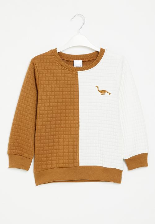 Pop Candy - Boys sweatshirt - tan & white